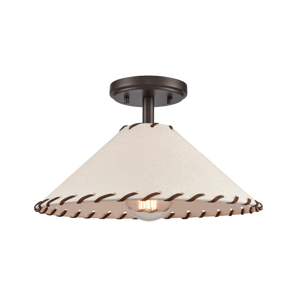 Elk Home Marion 14'' Wide 1-Light Semi Flush Mount - Oil Rubbed Bronze