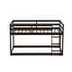 preview thumbnail 27 of 33, Twin over Twin Size Solid Rubber Wooden Loft Bed with Ladder, Platform of Strengthened Slats