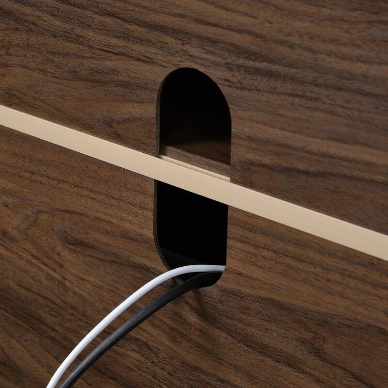 72 Inch Sideboard with Storage Cabinets, Minimalist TV Stand for Living Room, Entryway & Pantry, Dark Walnut