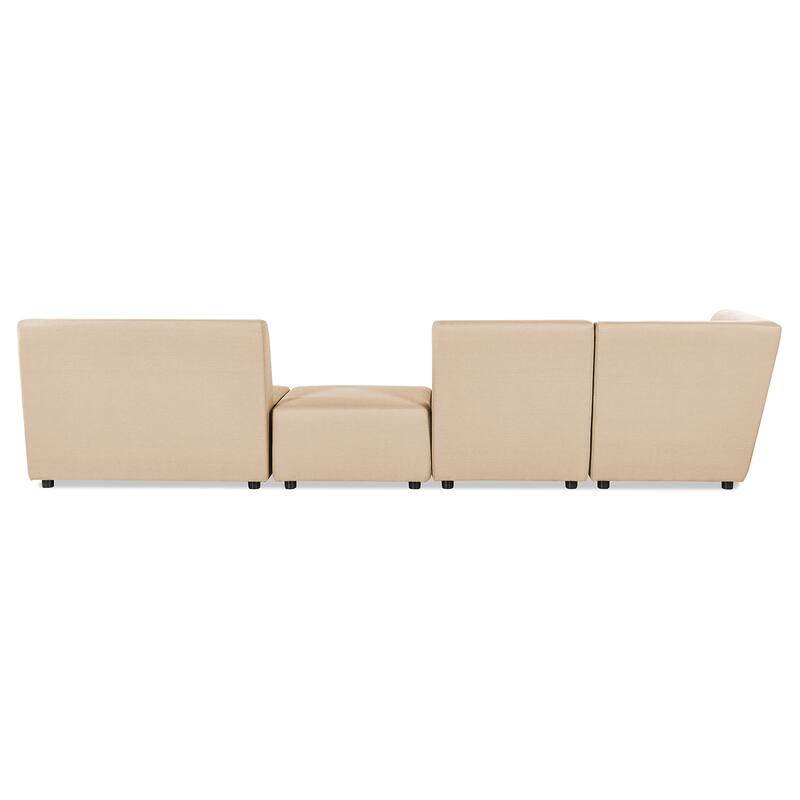 Cleo 140" Outdoor Sectional Sofa with Ottoman