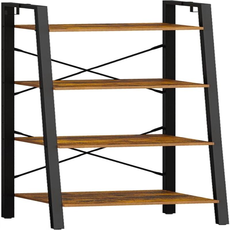 Freestanding Corner Storage Shelve with 2 Hooks for Home Office - 9.45"D x 15.35"W x 72.83"H