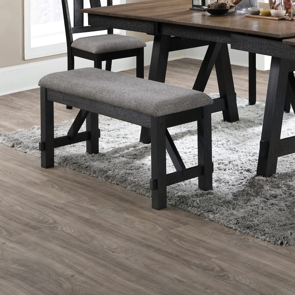 1pc Wheat Charcoal Finish Bench