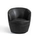 preview thumbnail 40 of 56, 2 Set Faux Leather Club Swivel Barrel Accent Chair