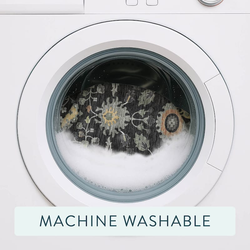 Machine Washable Indoor/ Outdoor Traditional Marci Chantille Rug