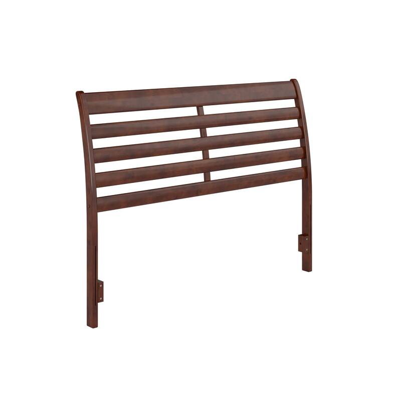 Solid Wood Headboard - Gothic Grace Design, USB Charger, Walnut Finish, Twin Queen King Size