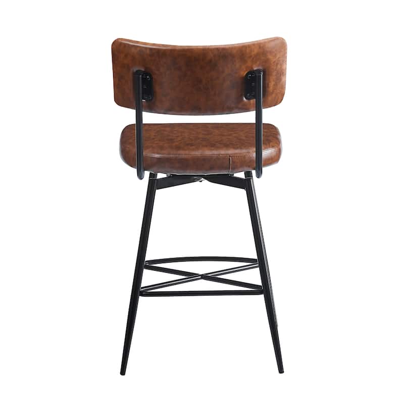 Christopher Knight Home - Anthony Retro Swivel Counter Stools with iron Frame,PU Sponge cushion (Set of 2)