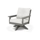 preview thumbnail 8 of 7, POLYWOOD Vineyard Deep Seating Swivel Chair Slate Grey / Natural Linen