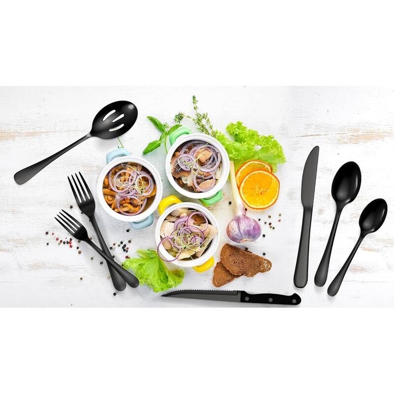 49 Piece Stainless Steel Flatware Silverware Set On Sale Bed Bath