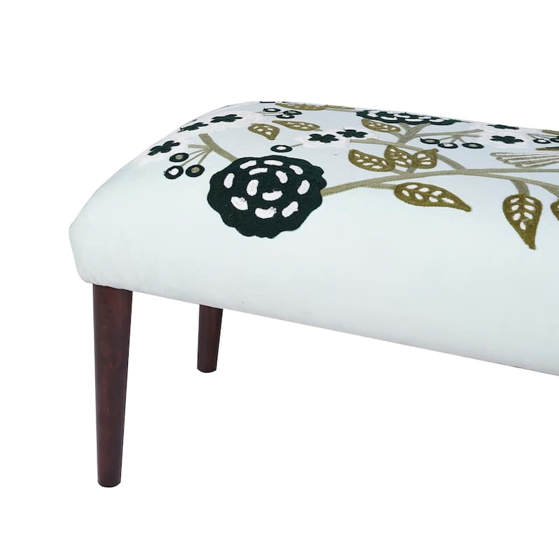 Nico Upholstered Accent Bench Indoor Entryway Bench by Sevita - 47" L x 16" W x 18" H