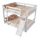 preview thumbnail 13 of 12, Twin over Twin Floor Bunk Bed with Playhouse Design, Ramp & Dual Ladders