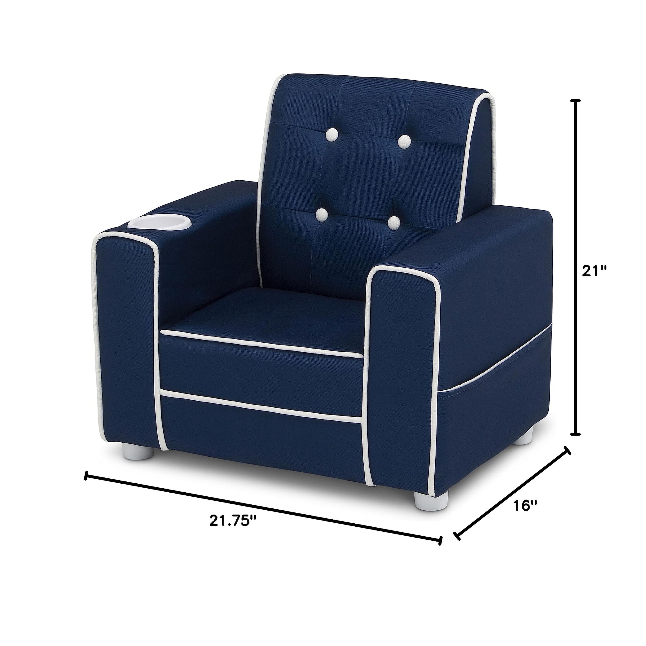 Delta children chelsea kids upholstered chair in soft grey outlet