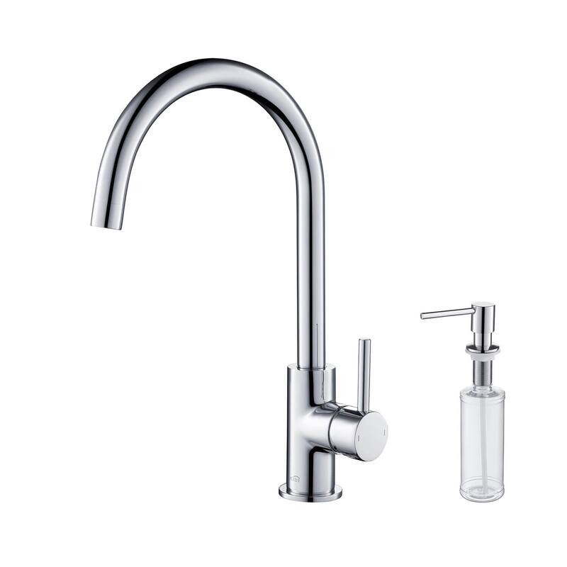 Lowa Single Handle Bar Sink Faucet with Soap Dispenser - Chrome
