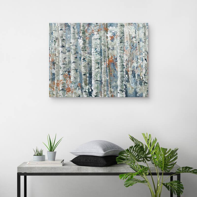Speckled Birches by Studio Arts Canvas Art Print