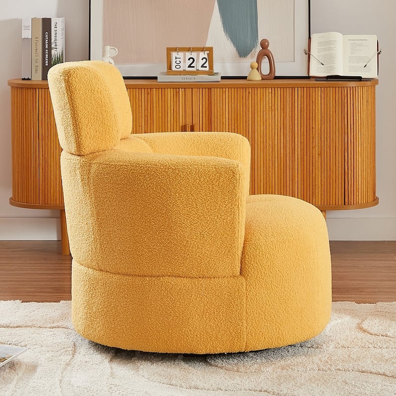 360°Swivel Chair Upholstered Accent Barrel Chair