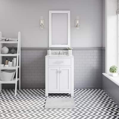 Water Creation Madison 24-inch Solid White Single Sink Bathroom Vanity
