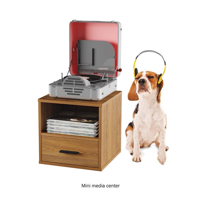 Lavish Home Stackable Cube End Table, Brown