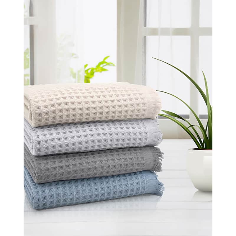 East'N Blue Lycia Turkish Cotton Waffle Bath Towel (Pack of 2)