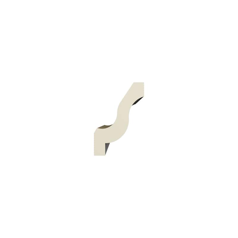 2 3/8"H x 1 5/8"P x 2 7/8"F x 96"L Nora Crown Moulding - 1-Pack