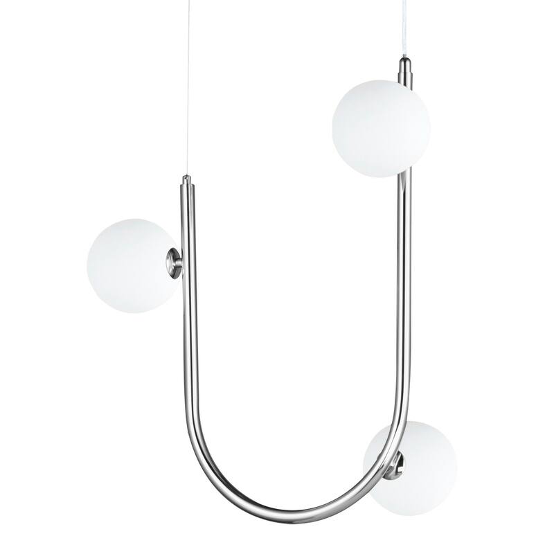Studio M SM24903 Contour 3 Light 12" Wide LED Abstract Pendant by Nina - Polished Chrome