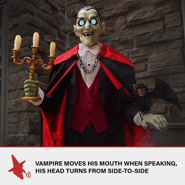 Haunted Hill Farm 5.5-Ft. Tall Lazarus the Vampire Host, Premium