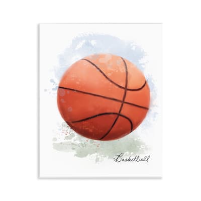 Stupell Soft Pastel Basketball Wall Plaque Art Design By Matthew Piotrowicz