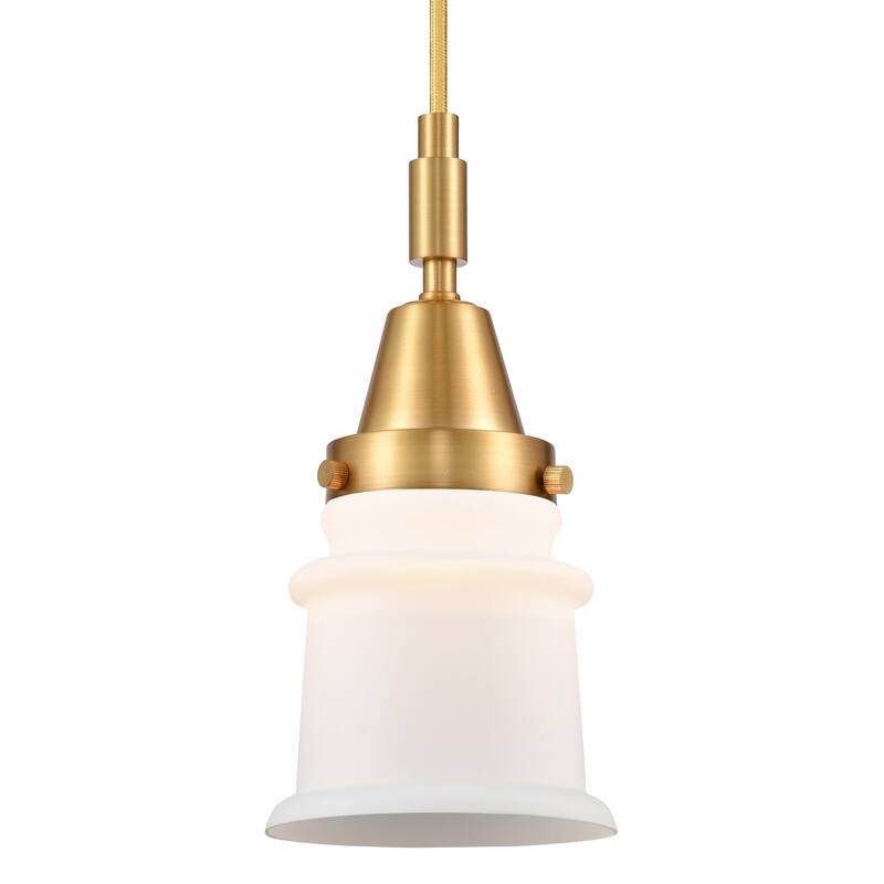 Innovations Lighting 447-1P-G181S Canton 5" Wide Mini Pendant with - Satin Gold