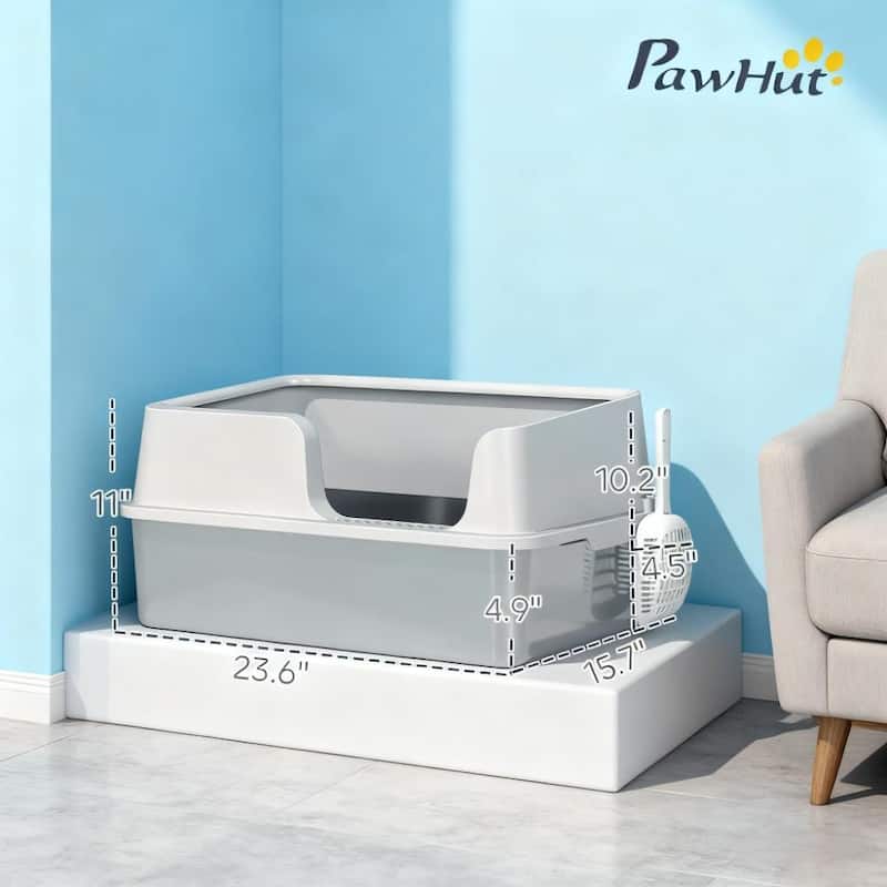 Stainless Steel Litter Box with High Side