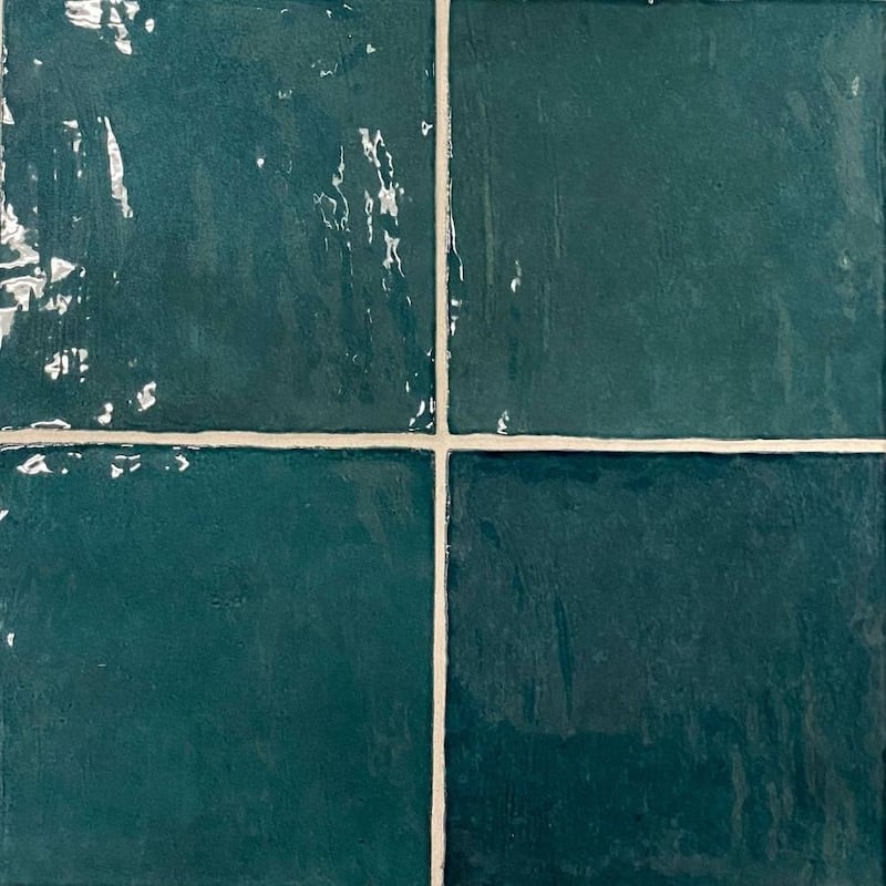 Apollo tile 5" x 5" Chateau Glossy Ocean Green Ceramic Tile (10.76 sq ft/case) - 57 Pack