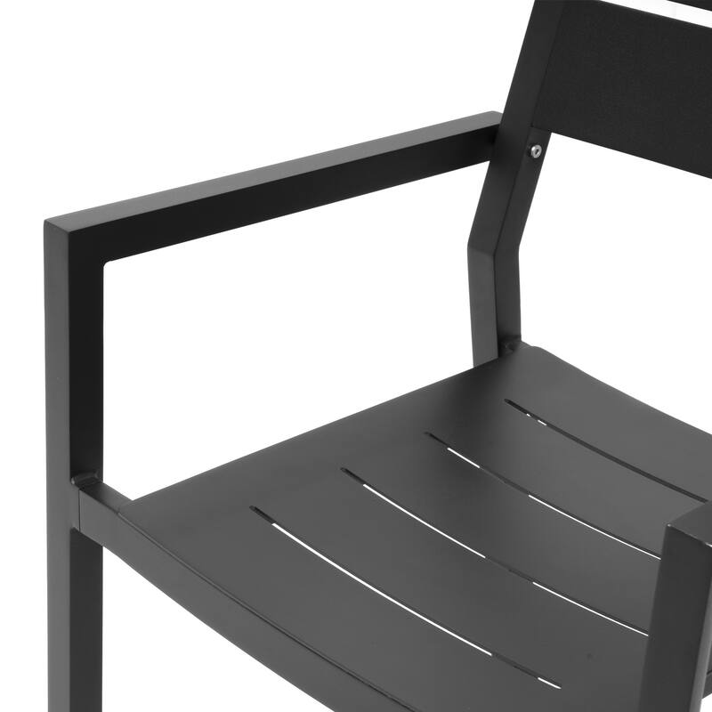 Outdoor 7-piece Patio Dining Set with Stackable Dining Chairs