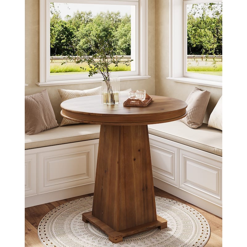 Small Round Dining Table, Solid Wood
