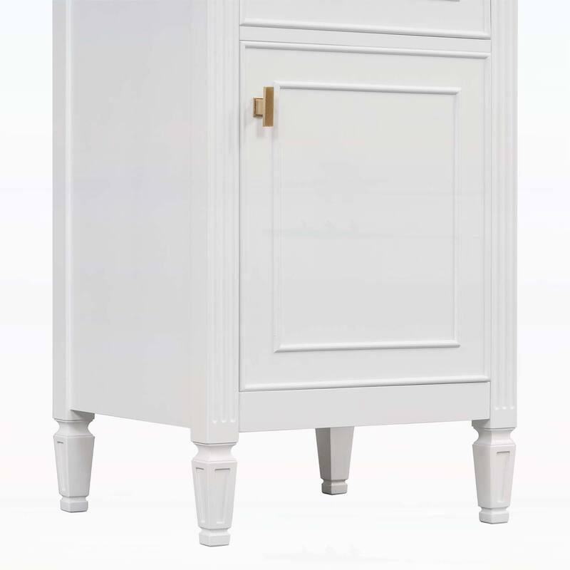 Freestanding Vanity Set with Adjustable Shelf,Tilt-Out Drawer