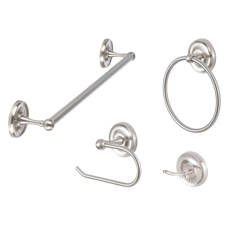 Sure-Loc PD-SET-PH1 Pinedale 4 Piece Bathroom Package with 30" Towel - Satin Nickel