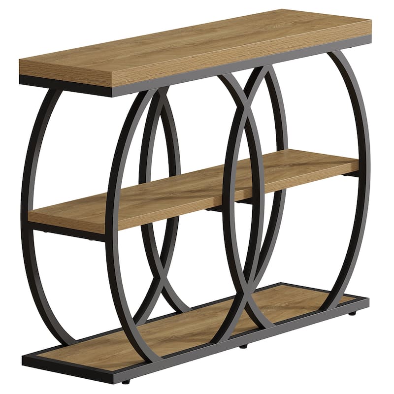 41.3" Console Table with Shelves, 3-Tier Entryway Table for Living Room, Hallway, Foyer