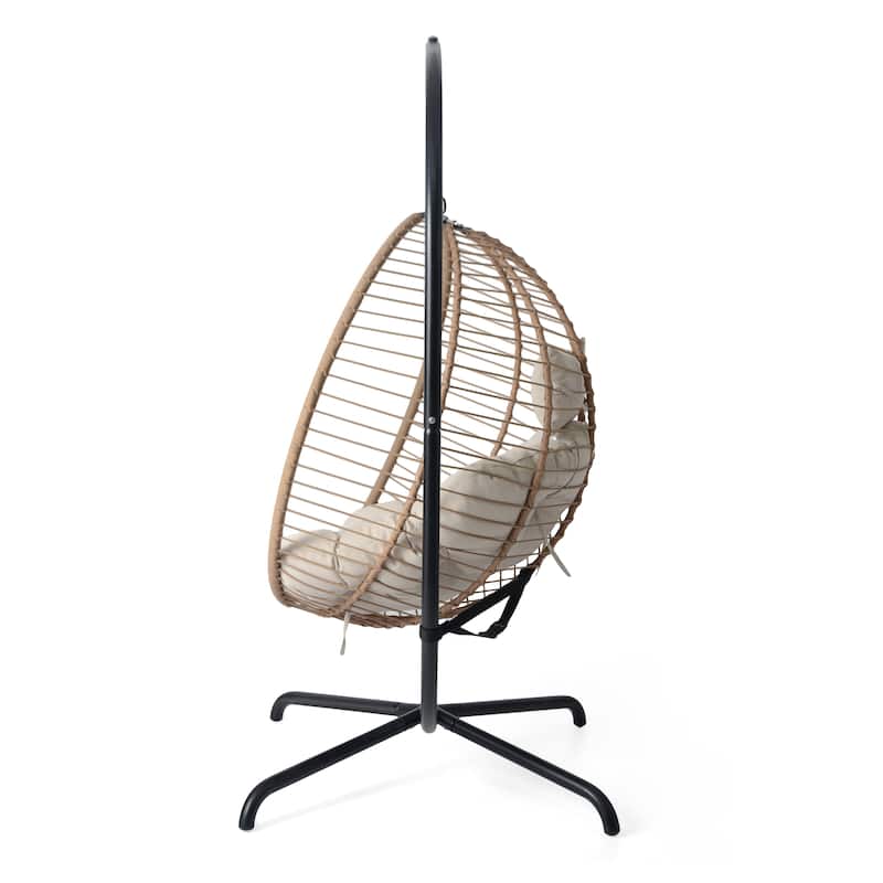 Juliet Indoor/Outdoor Wicker Hanging Chair with Stand by Christopher Knight Home