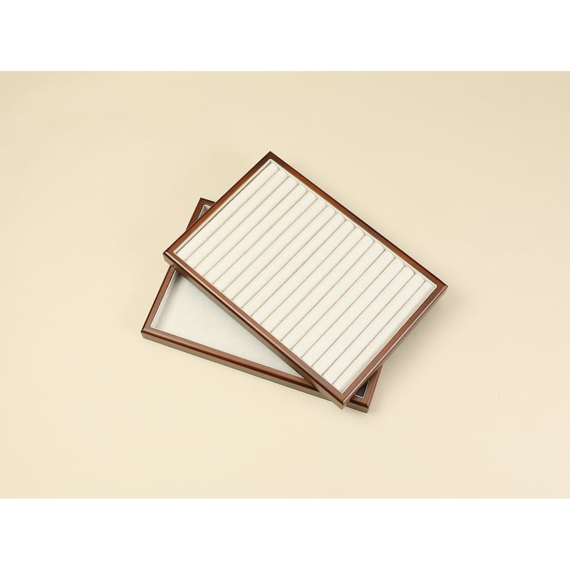 Wood Jewelry Organizer Trays with Removable Dividers for Drawers, Jewelry Organizer Drawer Inserts Container Display Case