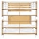 preview thumbnail 2 of 0, Full Over Full Size Metal Bunk Bed with Shelves and Full-Length Guardrail