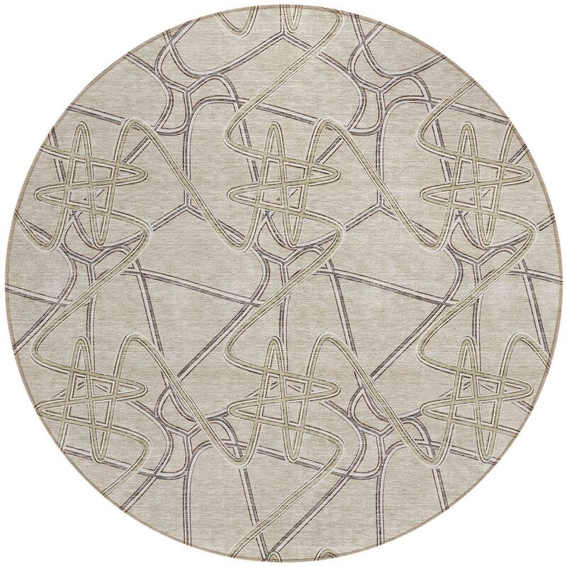 HomeRoots Geometric Contemporary Rectangle Outdoor Rug