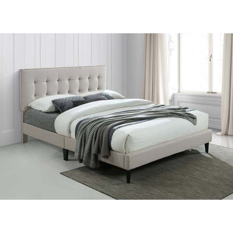 Ella by Ovis Upholstered Tufted Platform Bed Frame