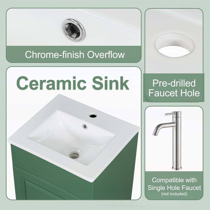 18" Bathroom Vanity with Sink