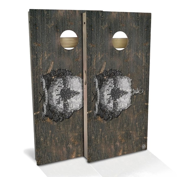 slide 2 of 9, Vermont Flag Rustic Outdoor Cornhole Board Set Backyard 2x4 - NO Accessories
