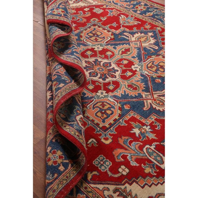 Kazak Living Room Area Rug Handmade Wool Carpet - 6'4" x 9'10"