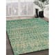 Ahgly Company Machine Washable Abstract Dark Sea Green Area Rugs - Bed ...