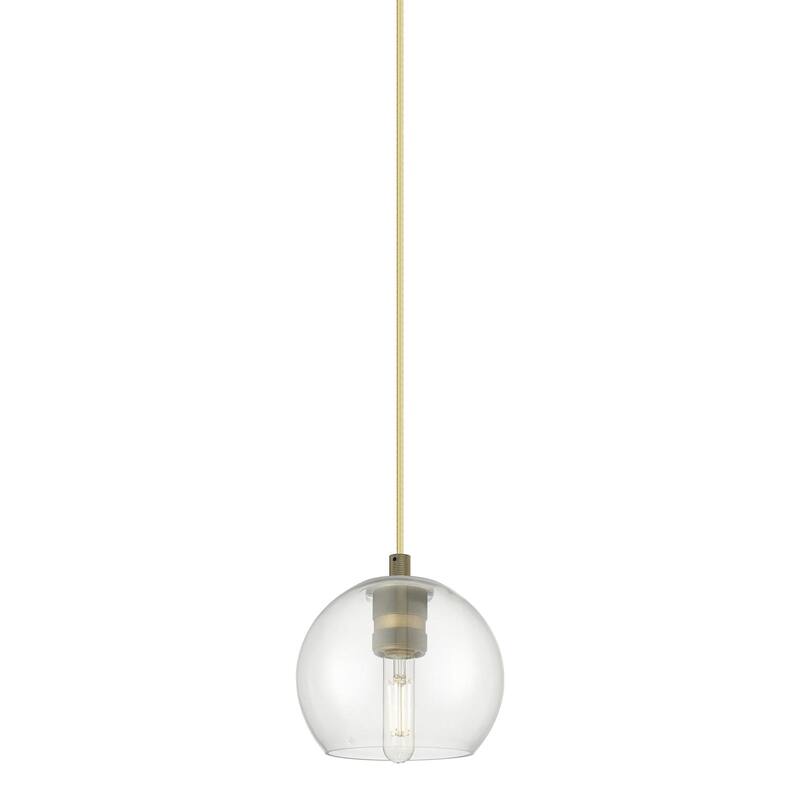 Innovations Lighting 434-1P-8-6 Crown Point Pendant Crown Point 6" - Brushed Brass / Clear