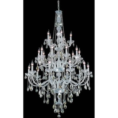 Elegant Lighting 7925G43-GT/RC Verona 25 Light 43" Wide Crystal
