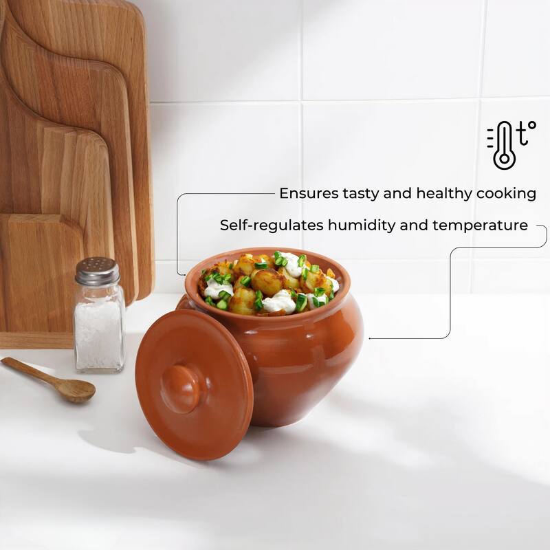 STP Goods Natural Clay Stoneware Ramekins w/ Oven Fork Set of 3