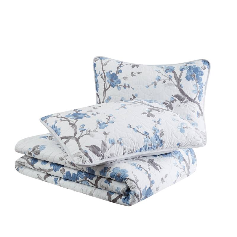 Cannon Kasumi Floral 3 Piece Quilt Set