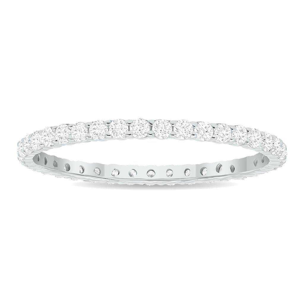 Women's 1/2 Carat TW Thin Diamond Eternity Band in 10K White Gold