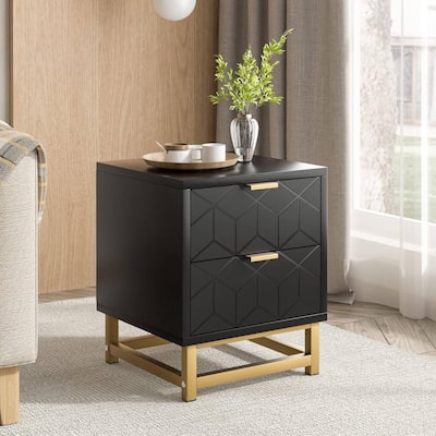 2 Drawer Dresser Nightstand for Bedroom, Living Room, Entryway