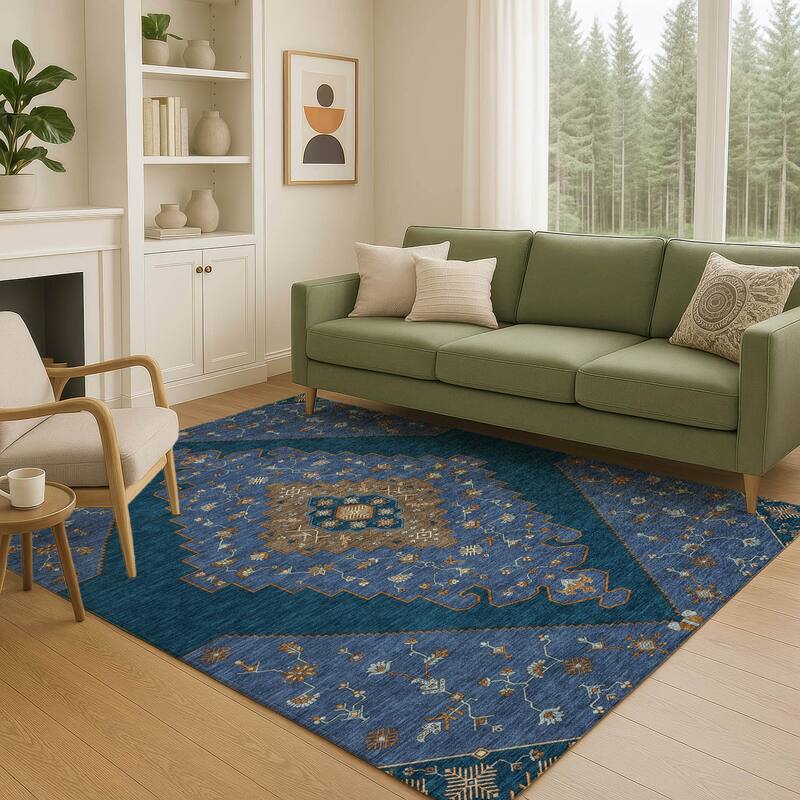 Machine Washable Indoor/ Outdoor Global Marrakesh Chantille Rug