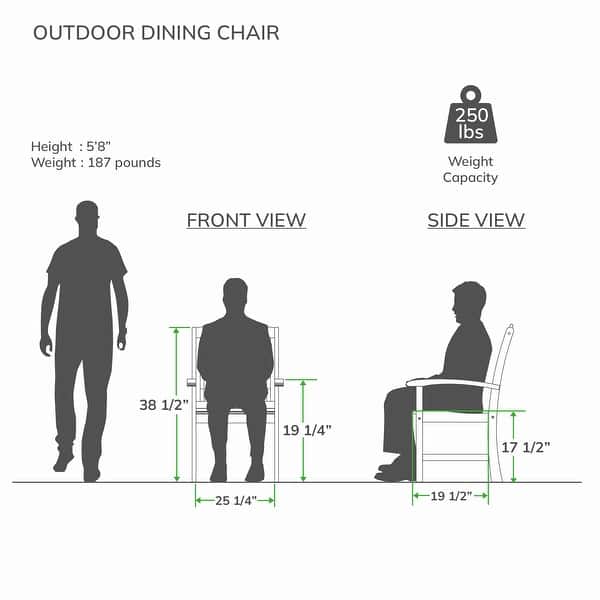 dimension image slide 2 of 4, Cambridge Casual Caterina 6-Piece Teak Outdoor Extendable Dining Set